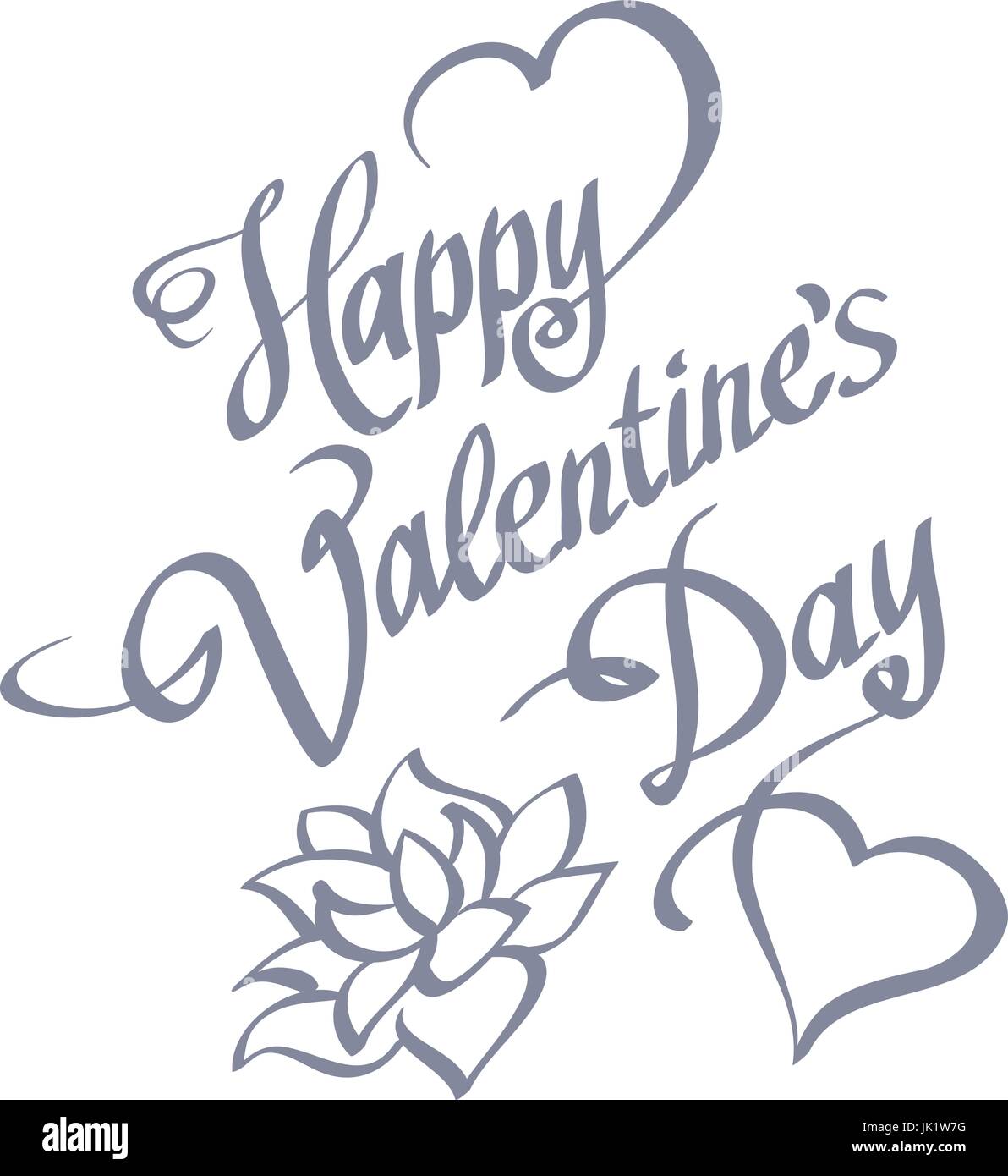 HAPPY VALENTINES DAY hand Schriftzug handgemachte Kalligraphie Vektor Stock Vektor