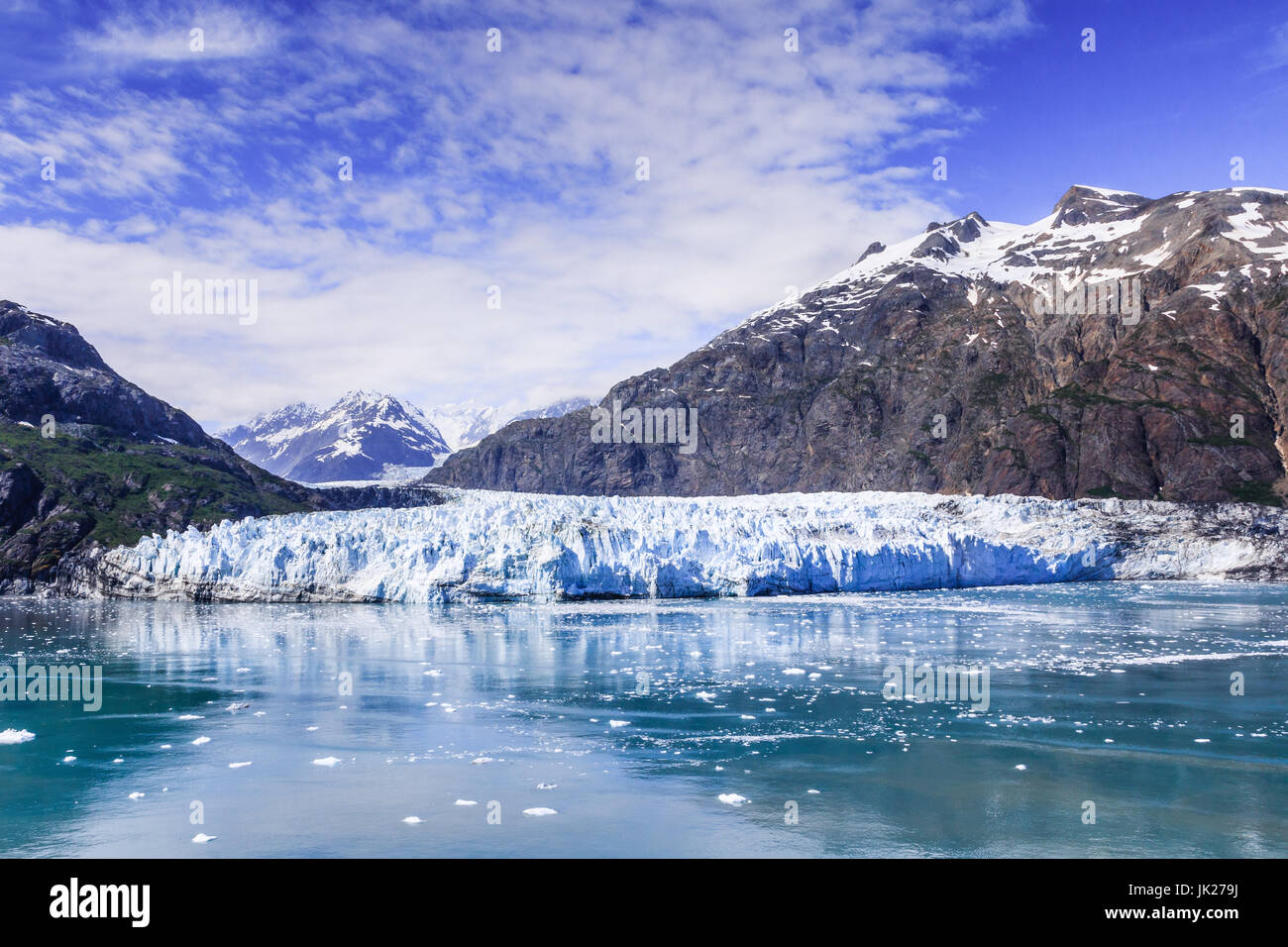 Glaciar Bay, nationale Park,Alaska.Panoramic Blick auf den Margerie Gletscher im Glacier Bay National Park Stockfoto