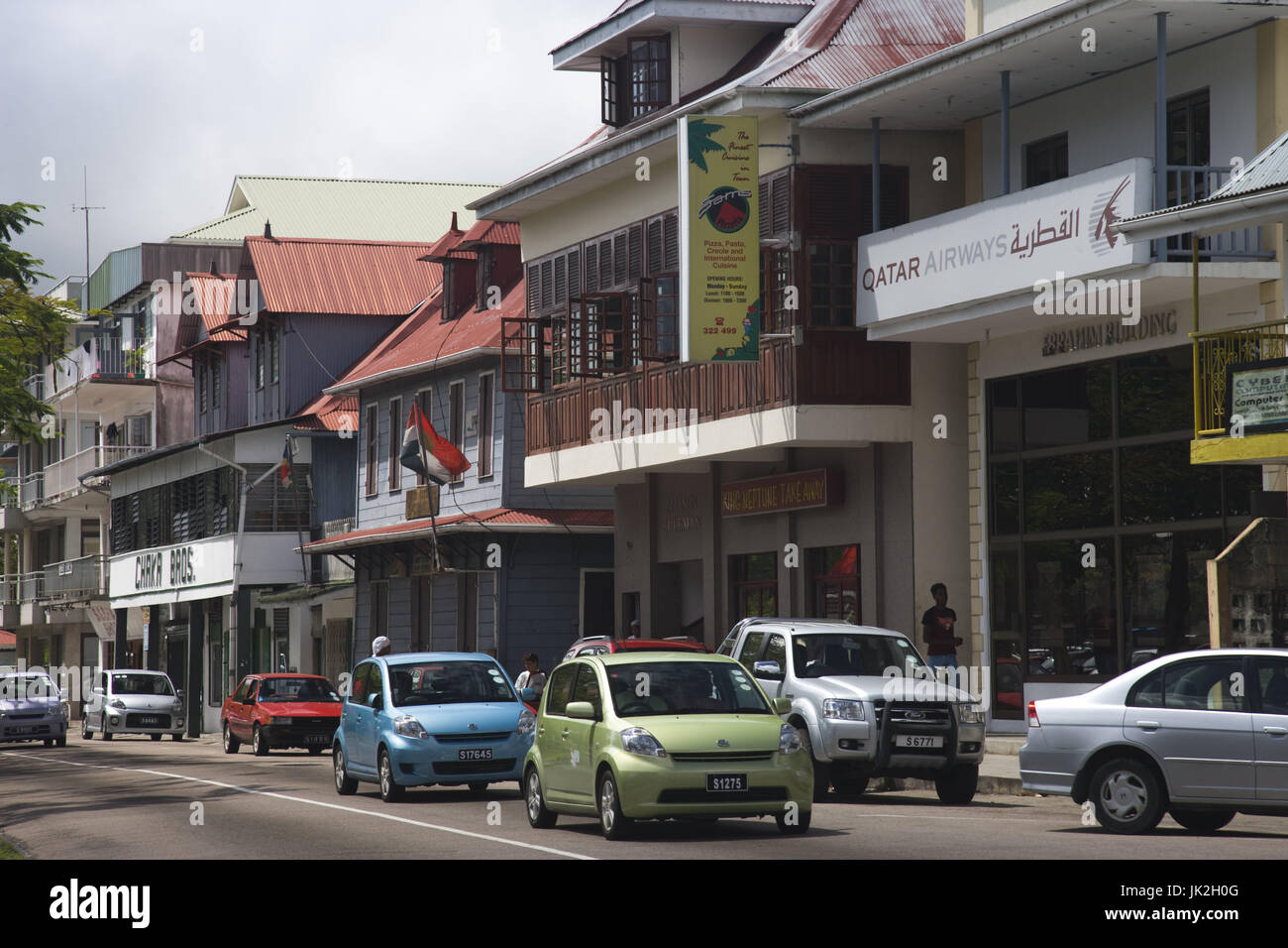 Seychellen, Insel Mahe, Victoria, Francis Rachel Street Stockfoto