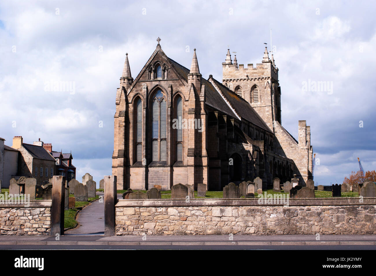 St Hilda Mittelalterliche Kirche und Friedhof Landspitze Hartlepool, England Stockfoto