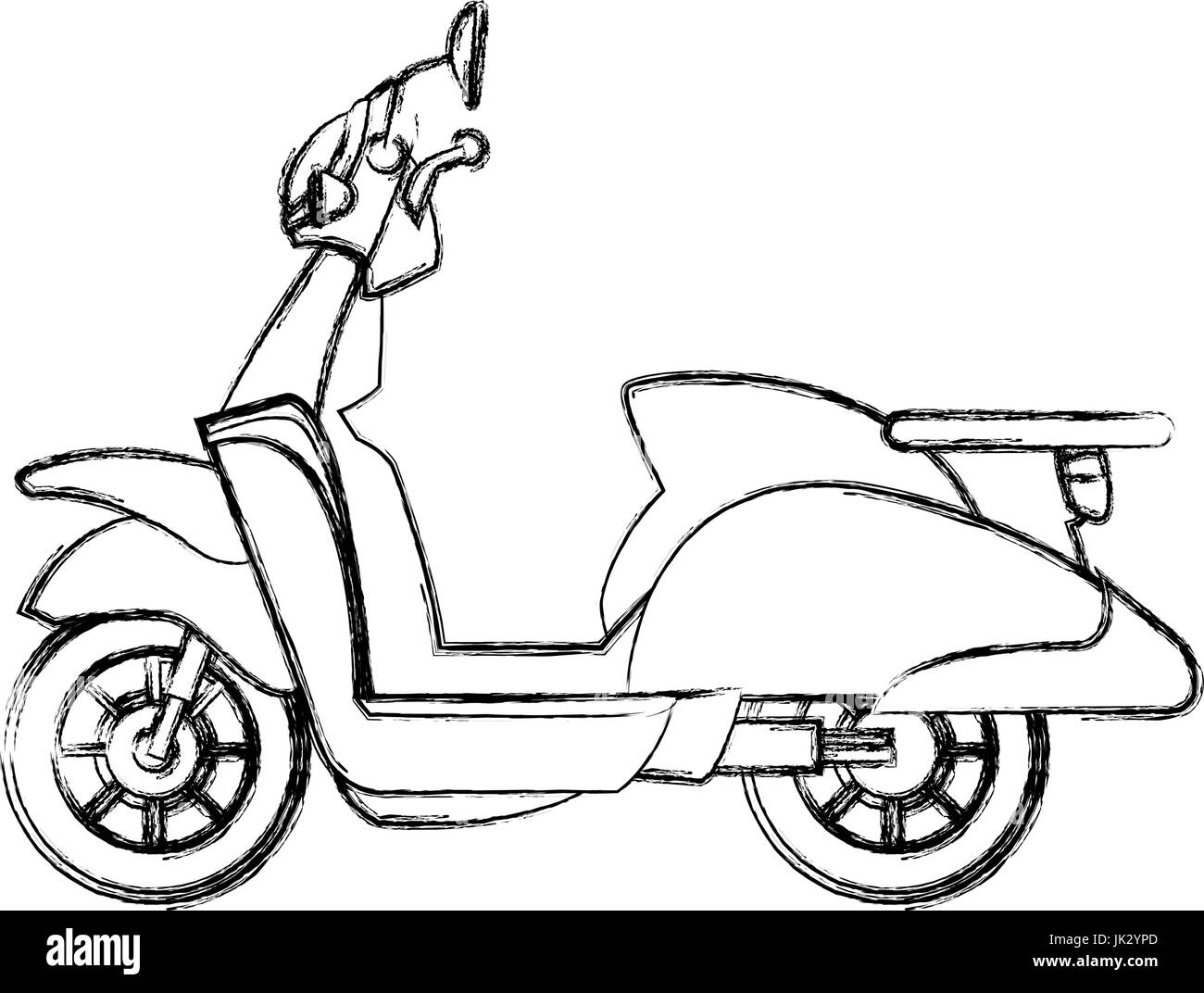 Roller Transport Motorrad Symbol "schnelle Lieferung" Stock Vektor