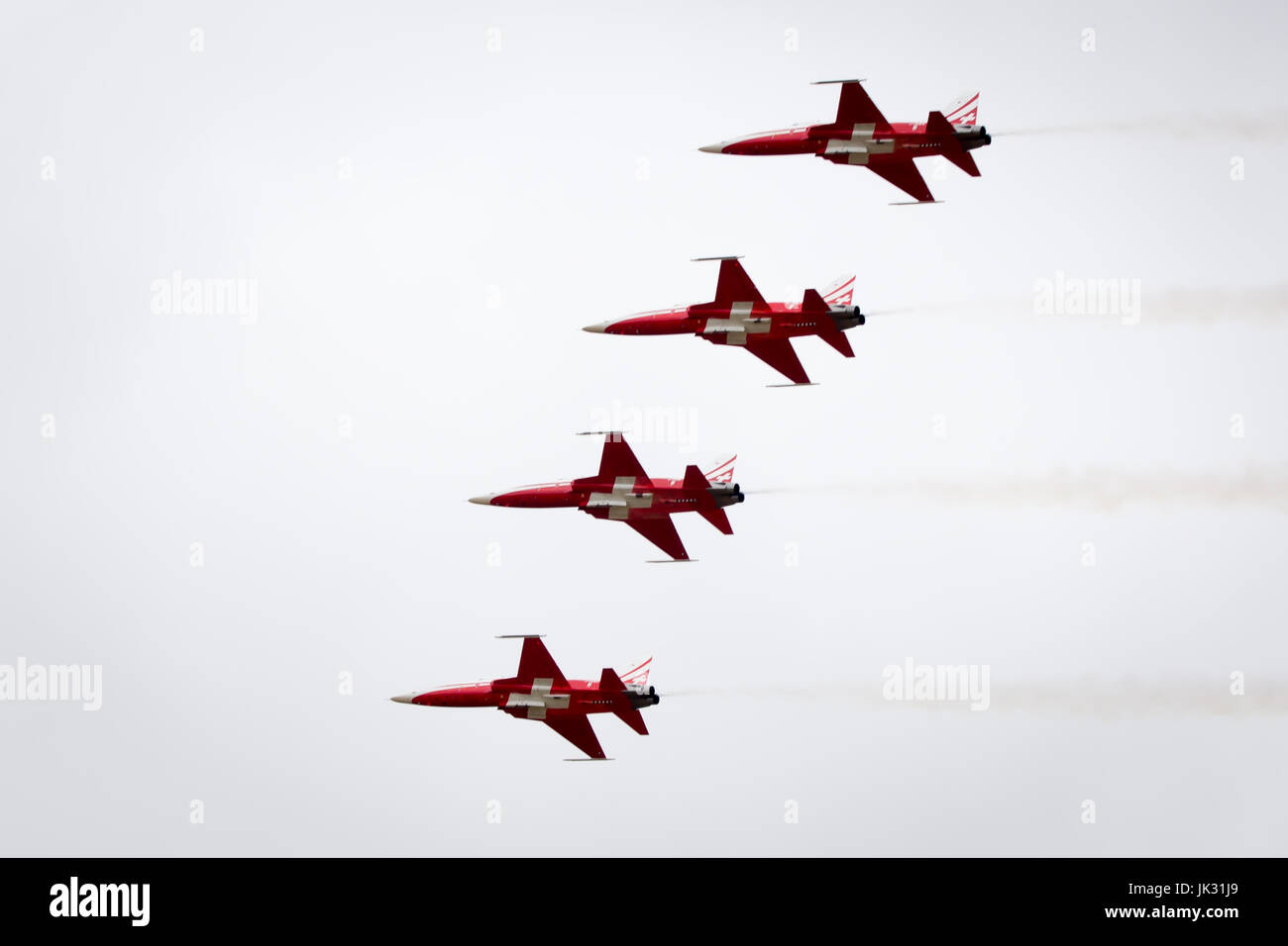 Die Patrouille Suisse Display Team der Schweizer Luftwaffe Anzeige International Air Tattoo in Fairford 2017 Stockfoto