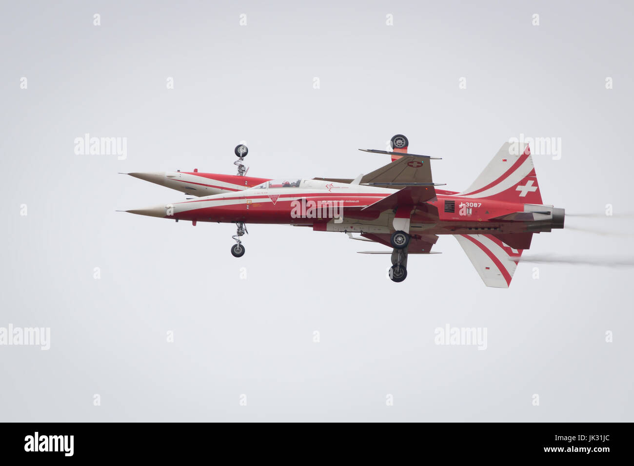 Die Patrouille Suisse Display Team der Schweizer Luftwaffe Anzeige International Air Tattoo in Fairford 2017 Stockfoto