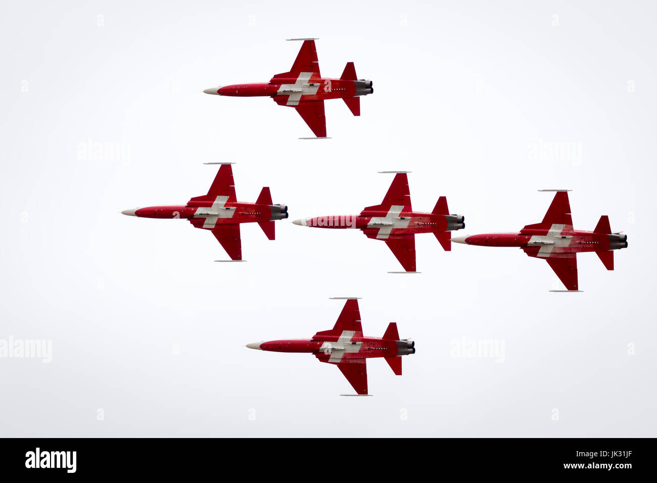 Die Patrouille Suisse Display Team der Schweizer Luftwaffe Anzeige International Air Tattoo in Fairford 2017 Stockfoto