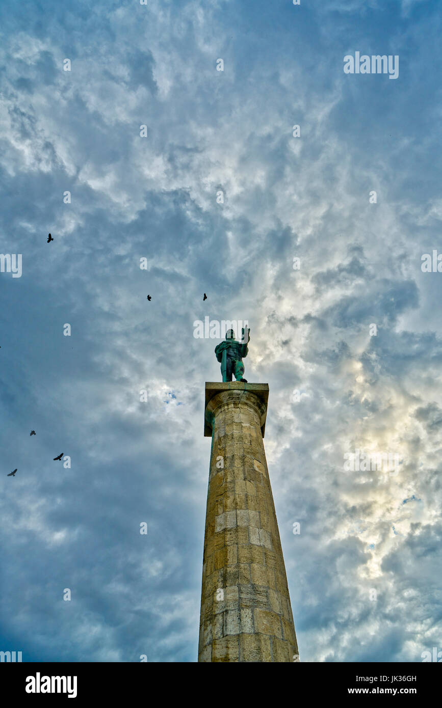 Belgrads Statue des Siegers in der Festung von Belgrad, Belgrad, Serbien. Stockfoto