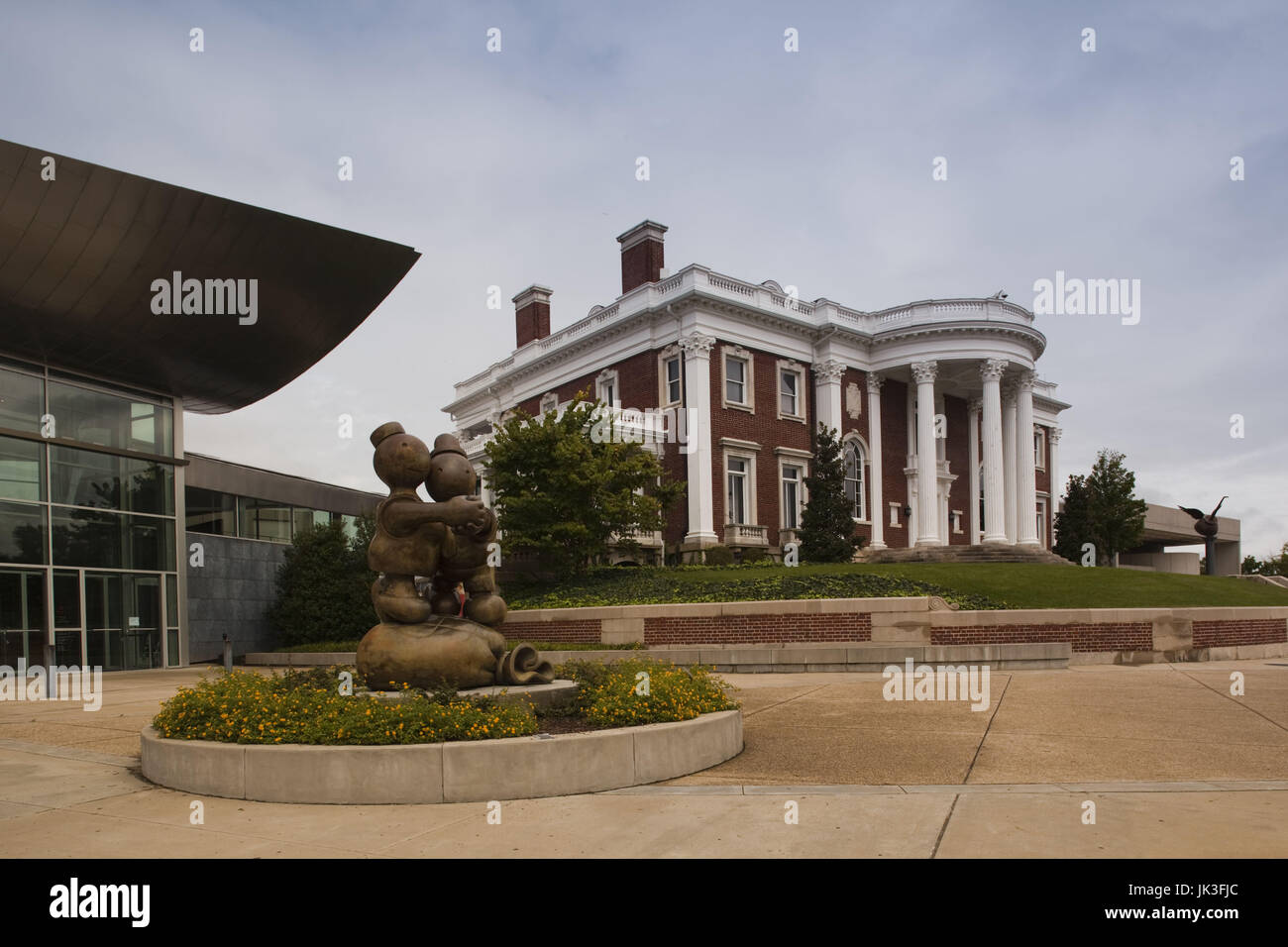 USA, Tennessee Chattanooga, Hunter Museum of American Art, neue und alte Gebäude außen Stockfoto