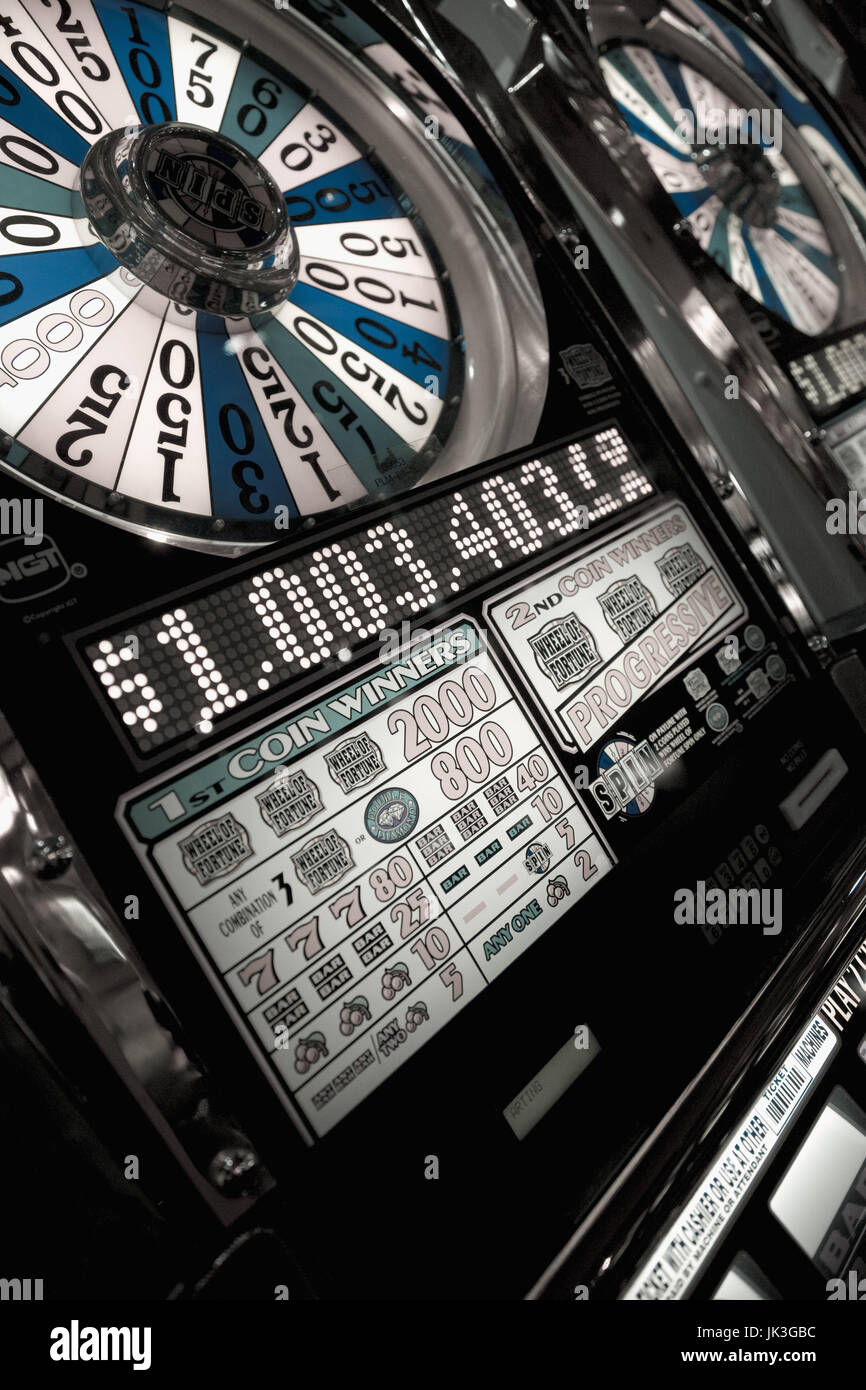 USA, Nevada, Las Vegas McCarran International Airport, Spielautomaten Stockfoto
