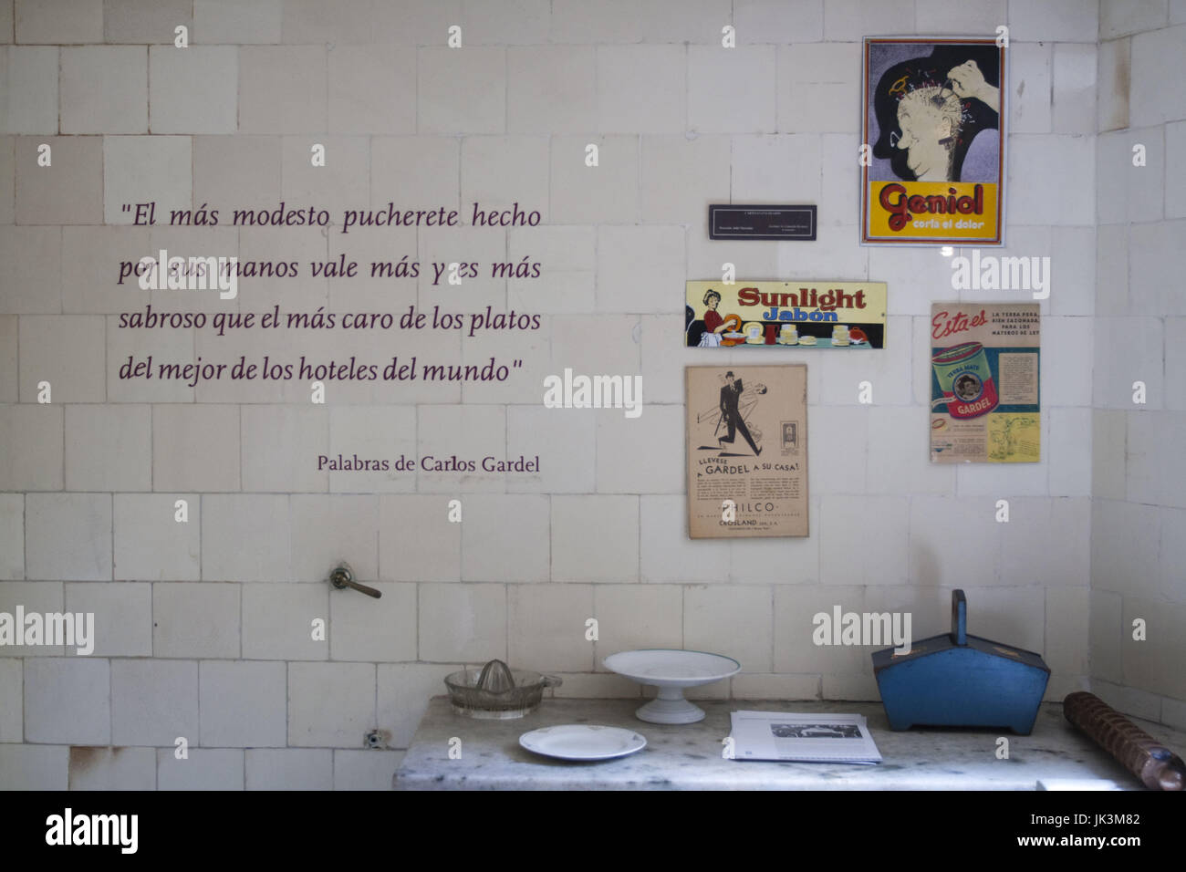 Argentinien, Buenos Aires, Museo Casa Carlos Gardel, Welt-berühmte Tango-Sänger, innen gewidmet Stockfoto