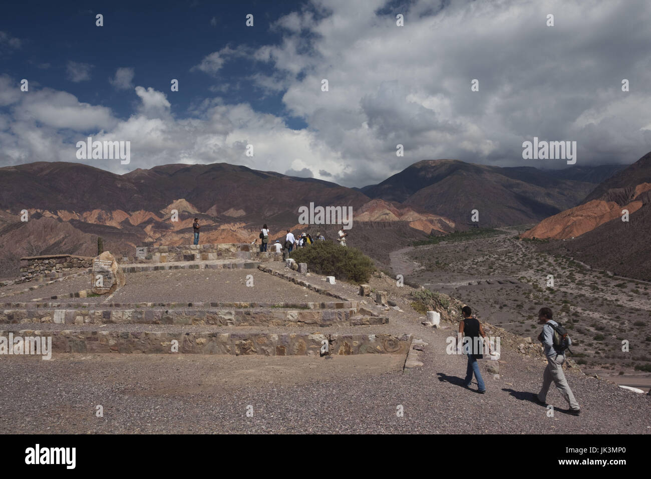 Argentinien, Provinz Jujuy, Quebrada de Humamuaca Canyon, Tilcara, Pucara de Tilcara, präkolumbianischen Befestigung Stockfoto