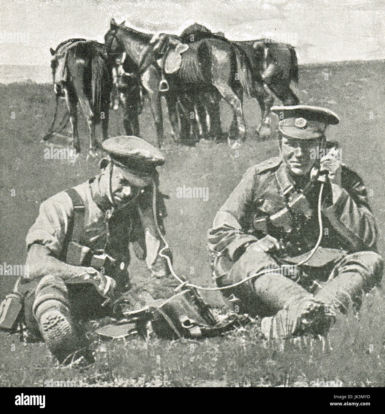 Artillerie Telefonisten, Saloniki Stockfoto