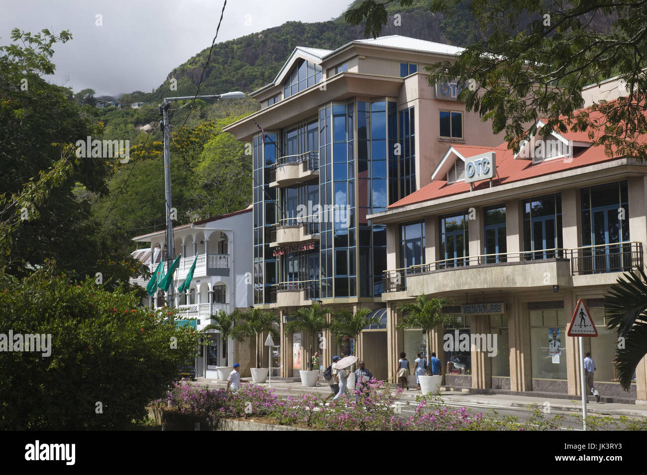 Seychellen, Insel Mahe, Victoria, Francis Rachel Street Stockfoto