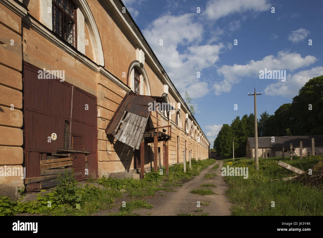 Lettland, Riga, südöstlichen Lettland, Latgale Region, Tal des Flusses Daugava, Daugavpils, russische Festung, b. 1810 und gebrauchte bis 1993, verlassenen Sowjet-Ära Gebäuden Stockfoto