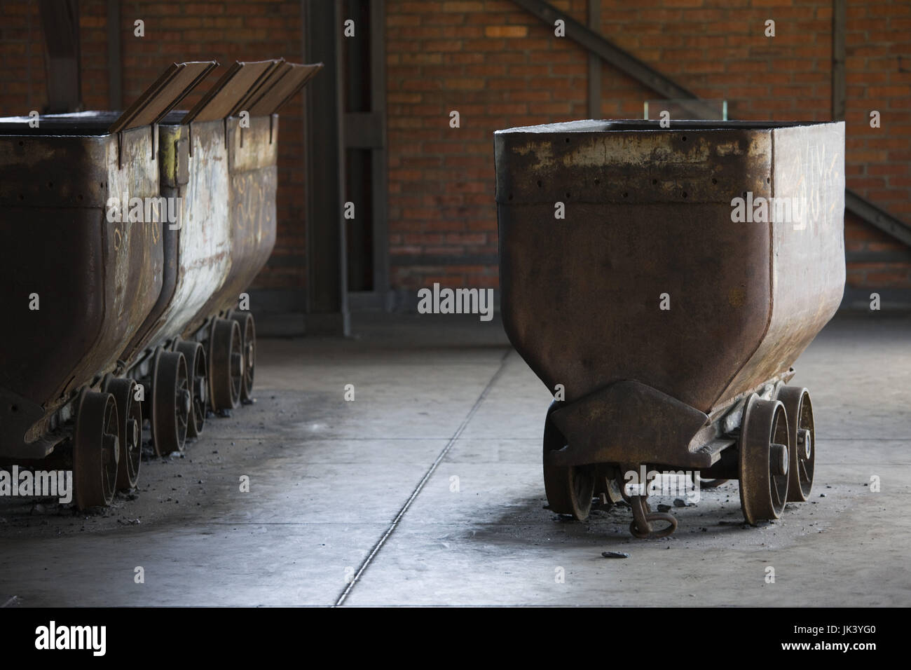 Deutschland, Nordrhein-Westfalen, Ruhrgebiet, Dortmund, LWL-Industriemuseum, Zeche Zollern, Kohle-Anzeige, Stockfoto