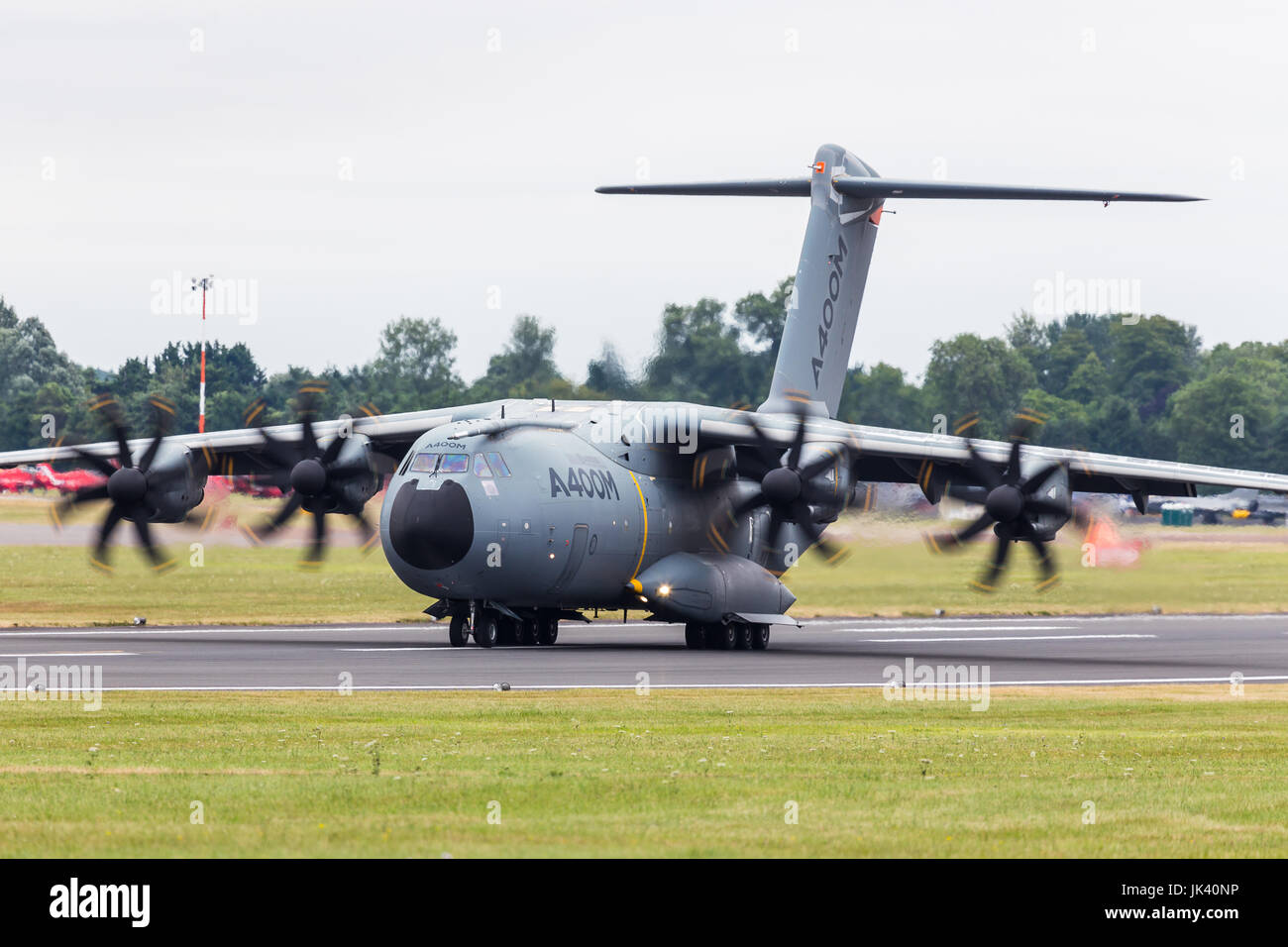 A400M-Atlas auf 2017 Royal International Air Tattoo an RAF Fairford in Gloucestershire - die größte militärische Airshow der Welt gesehen. Stockfoto