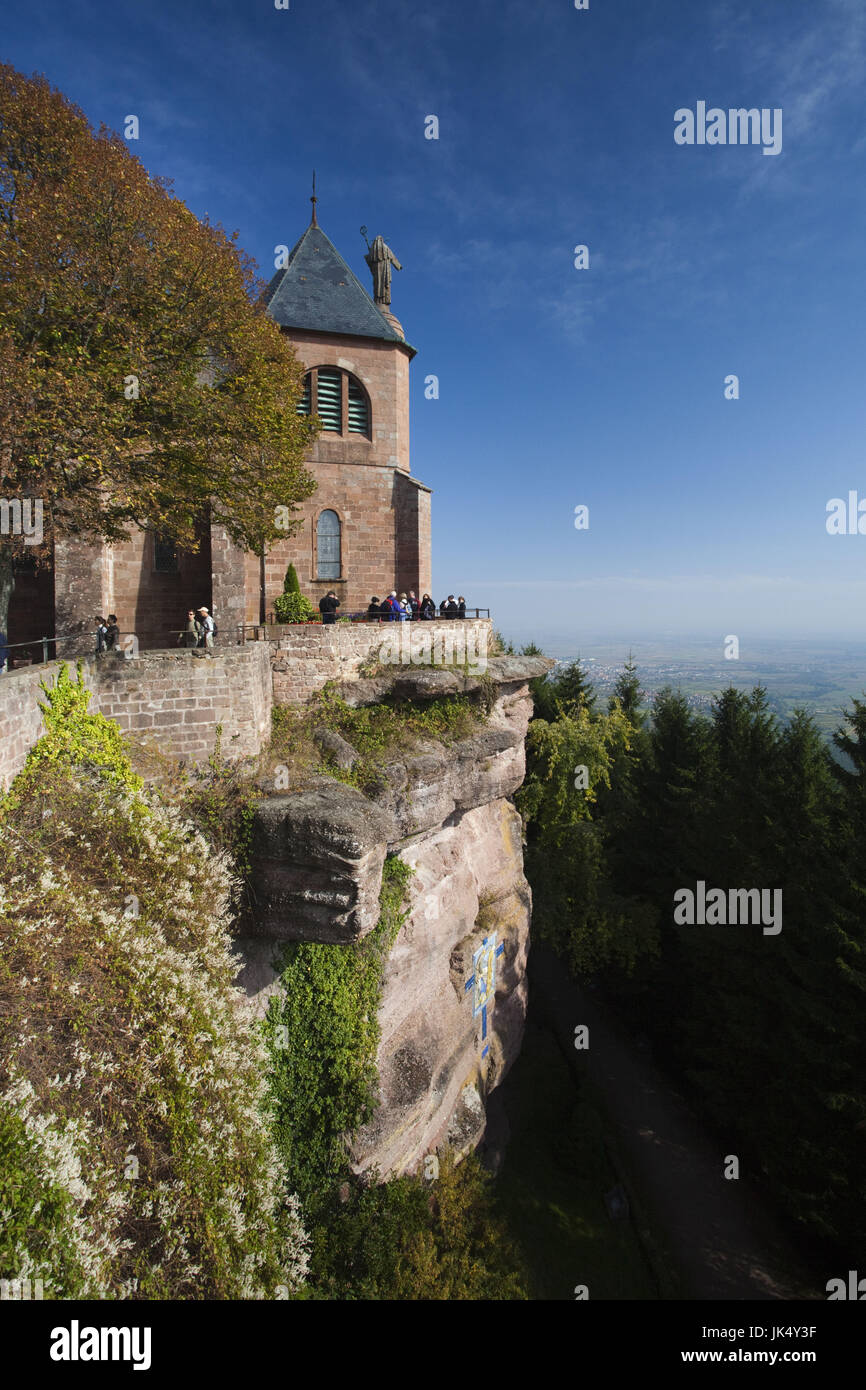 Frankreich, Bas-Rhin, Elsass, Mont Ste-Odile, Hügel-Kloster Stockfoto