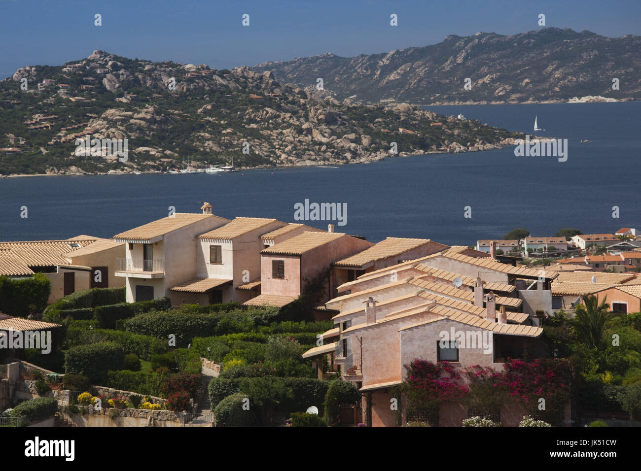 Italien, Sardinien, Nord Sardinien, Palau, Hang Eigentumswohnungen Stockfoto