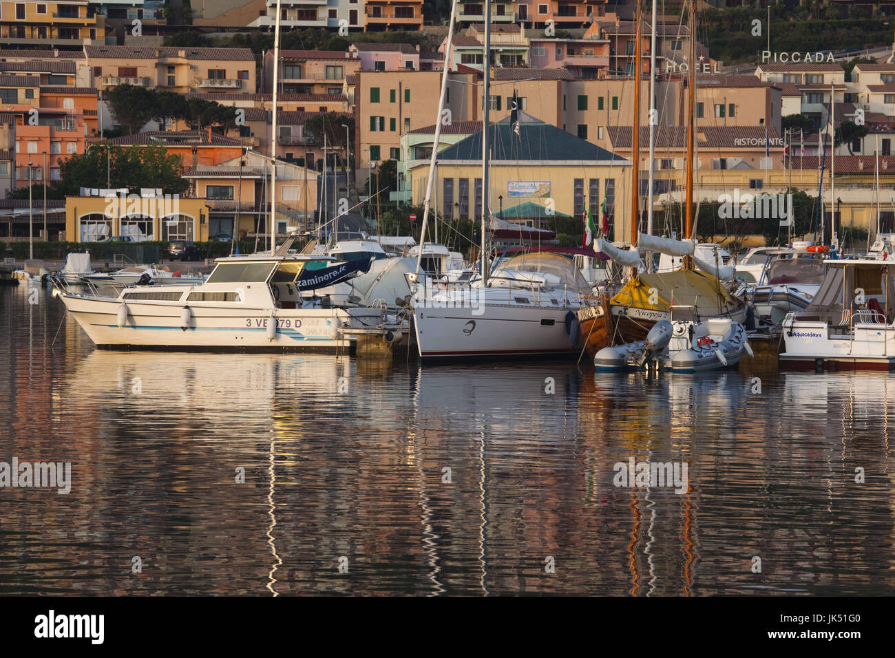 Italien, Sardinien, Nord Sardinien, Palau, Hafen, Sonnenaufgang Stockfoto