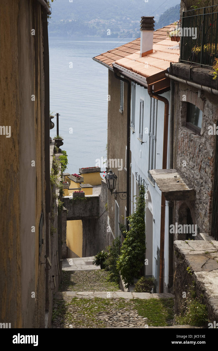 Italien, Lombardei, Seen, Comer See, Varenna, "Bygata" Stockfoto