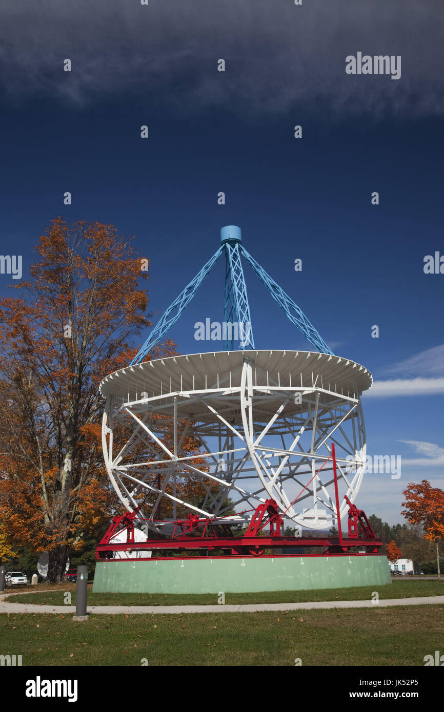 USA, West Virginia, Green Bank, National Radio Astronomy Observatory, Grote Reber 1937 Radioteleskop Stockfoto