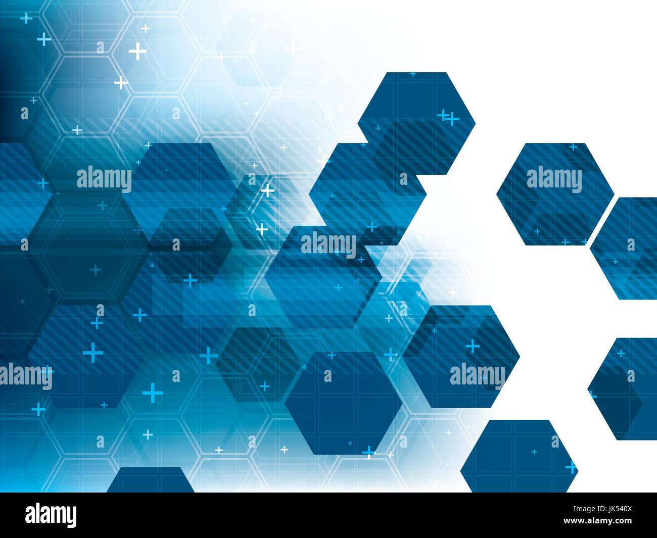 Technik Hintergrund blau futuristische abstrakt in digitale Vektor mit Sechseck. Stock Vektor