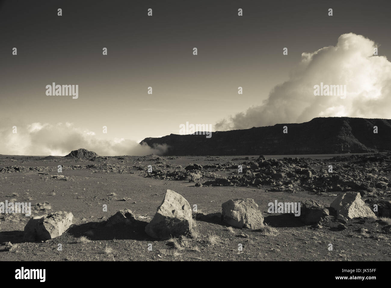 Frankreich, La Reunion, Bourg-Murat, Plaine des Sables Aschenebene des Piton De La Fournaise Vulkan Stockfoto