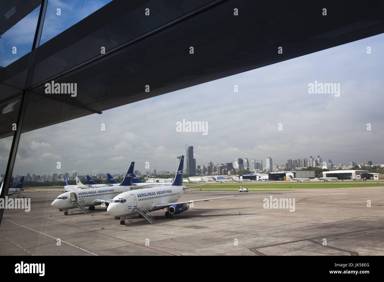 Argentinien, Buenos Aires Aeroparque Jorge Newberry, terminal Blick auf den Flughafen in der Stadt Buenos Aires Stockfoto