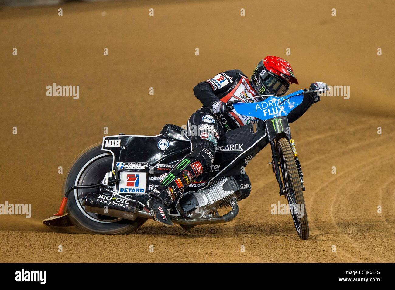 Cardiff, Wales, UK. 22. Juli 2017. Tai Woffinden während einer frühen Hitze des Adrian Flux britische FIM Speedway Grand Prix im Fürstentum Stadium. Picture by Credit: Mark Hawkins/Alamy Live-Nachrichten Stockfoto