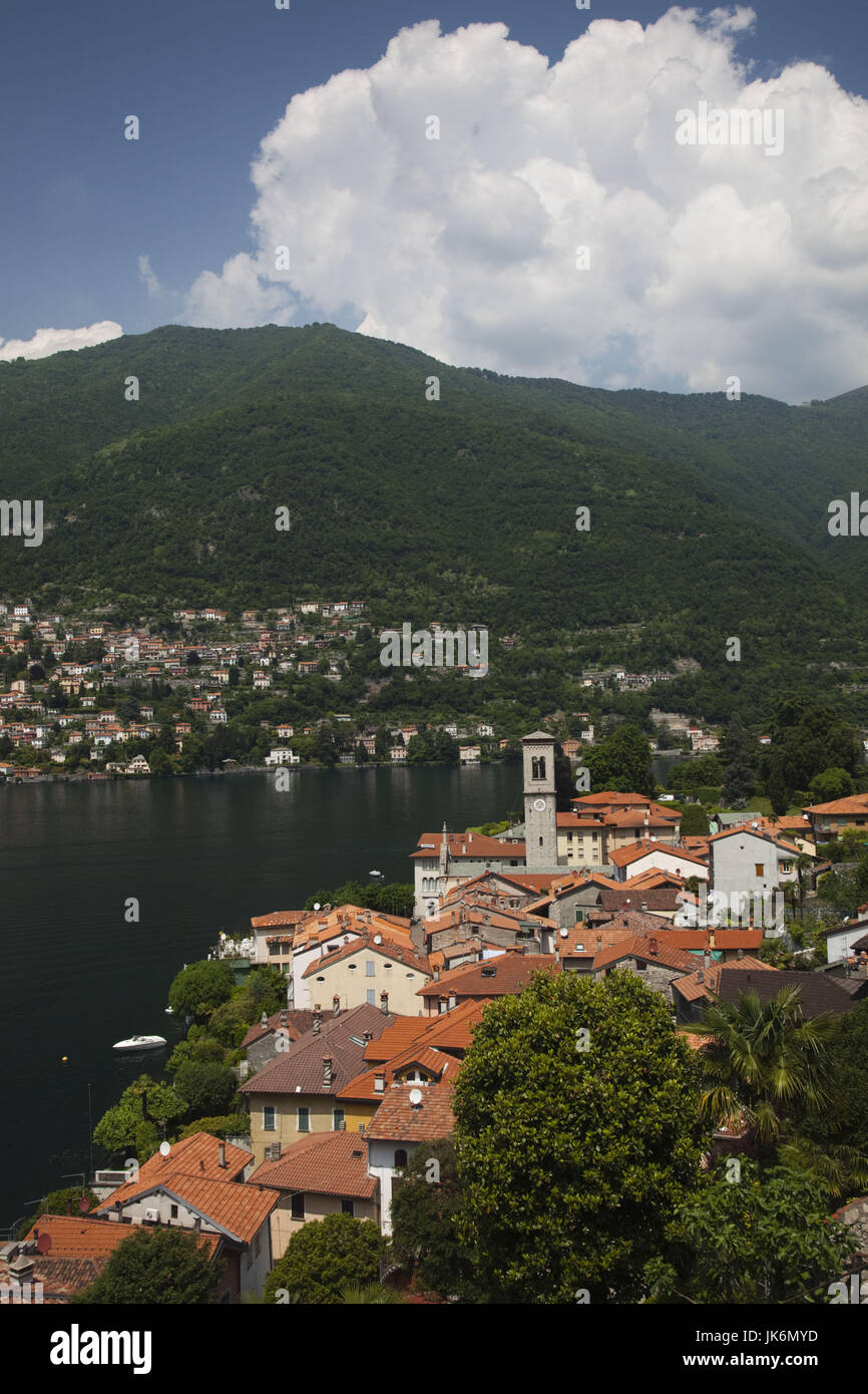 Italien, Lombardei, Seen, Comer See, Torno, Blick auf die Stadt Stockfoto