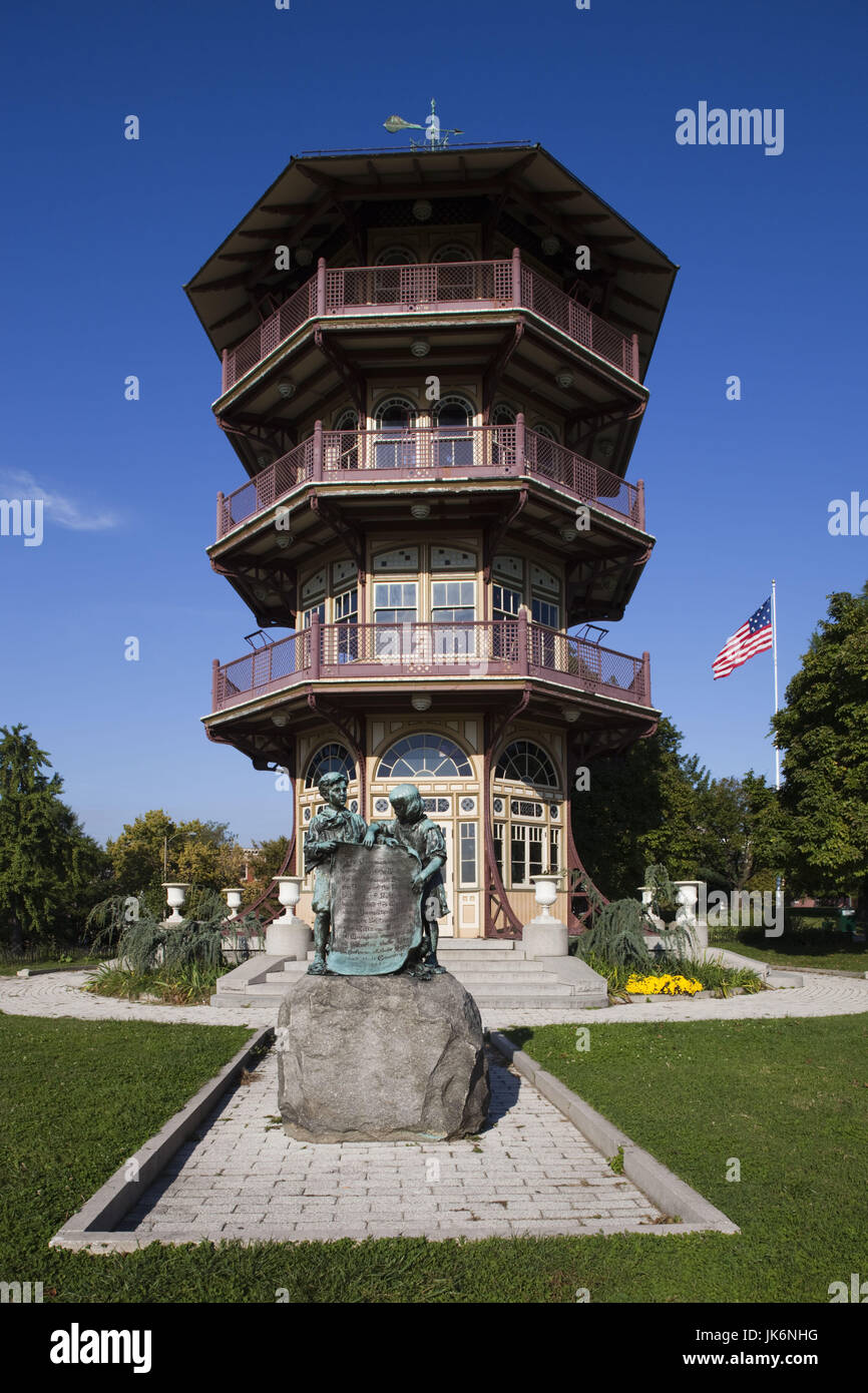 USA, Maryland, Baltimore, Patterson Park Star Spangled Banner Turm-Pagode Stockfoto