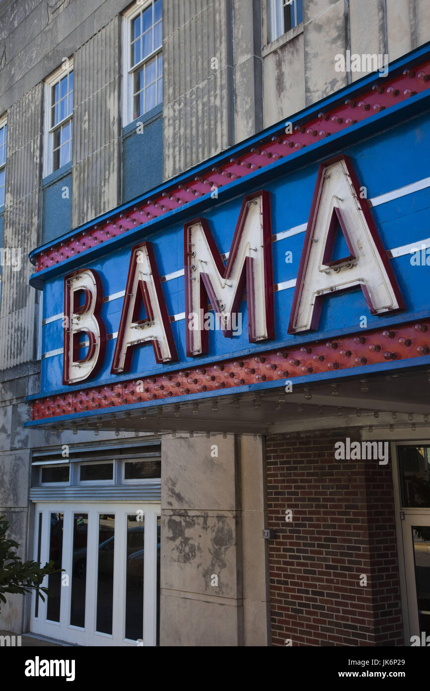 USA, Alabama, Tuscaloosa, Festzelt der Bama-theater Stockfoto