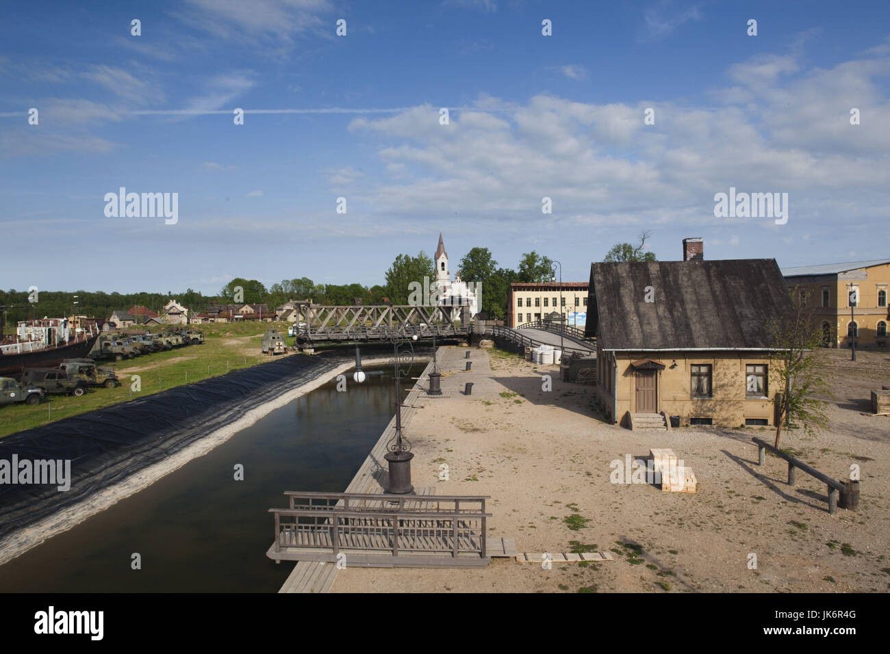 Lettland, westlichen Lettland, Kurzeme Region, Tukums, Cinevilla, Film Studio Backlot, Old Riga-set Stockfoto