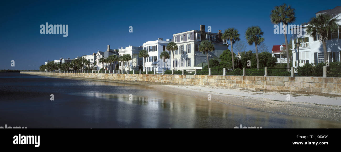 USA, South Carolina, Charleston, East Batterie, Antebellum Houses, Ufer