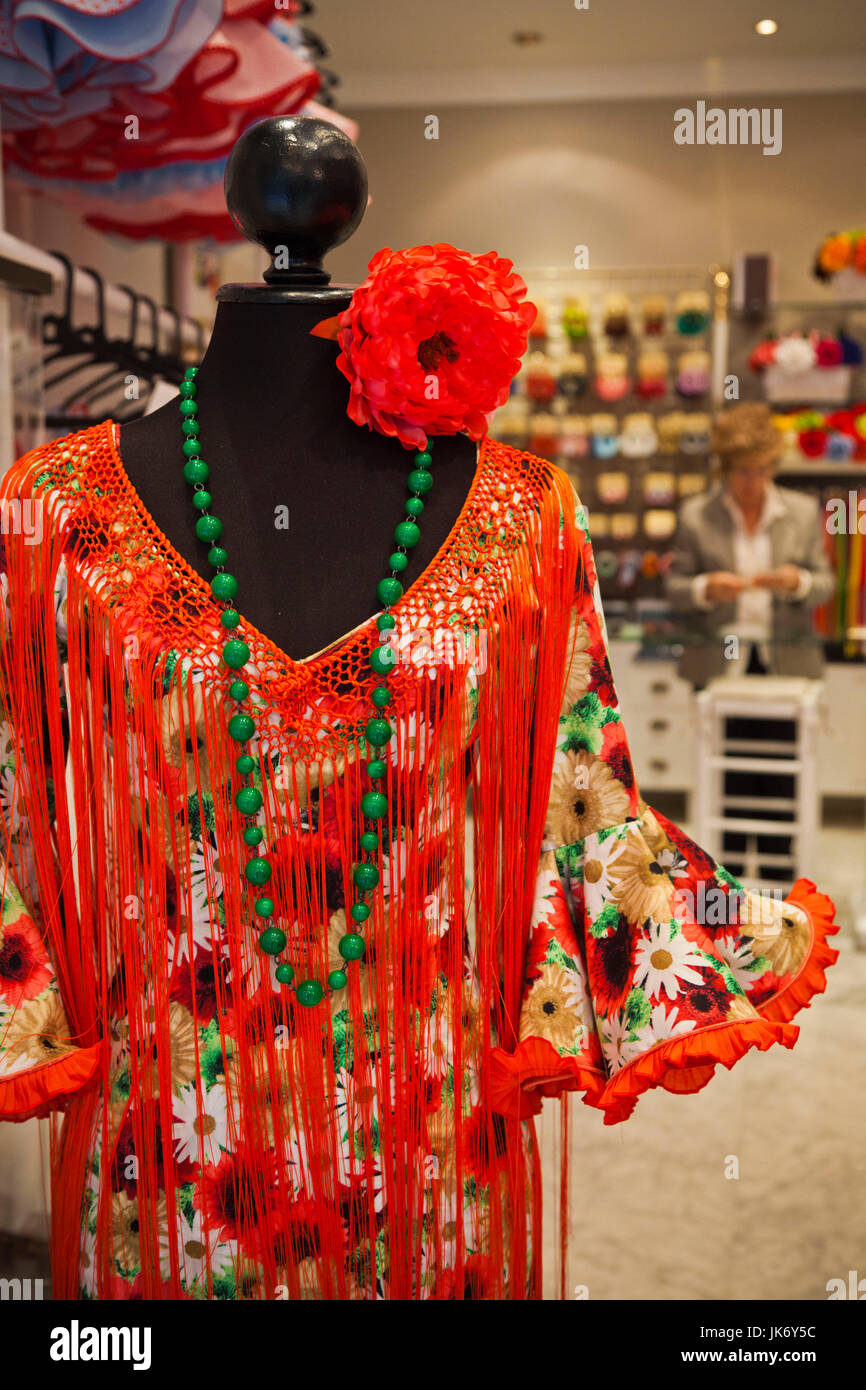 Spanien, Andalusien, Provinz Sevilla, Sevilla, Flamenco Kleid shop Stockfoto
