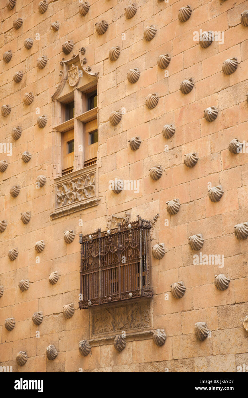Spanien, Castilla y Leon Region, Provinz Salamanca, Salamanca, Casa de Las Conchas, Haus der Muscheln, jetzt eine Bibliothek Stockfoto