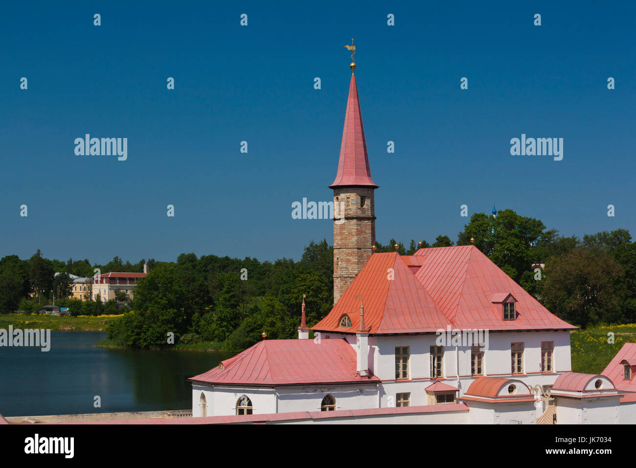 Russland, Leningradskaya Oblast, Gattschina, Prioratsky Palast, erbaut von Zar Paul I für die Ritter des Malteserordens, außen Stockfoto