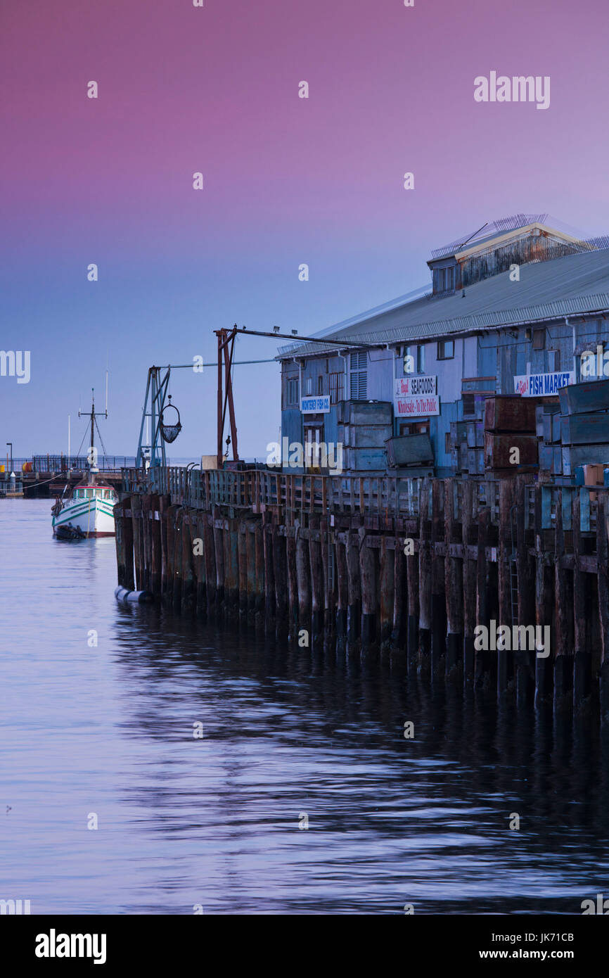 USA, Kalifornien, Central Coast, Monterey, Municipal Wharf, morgen Stockfoto