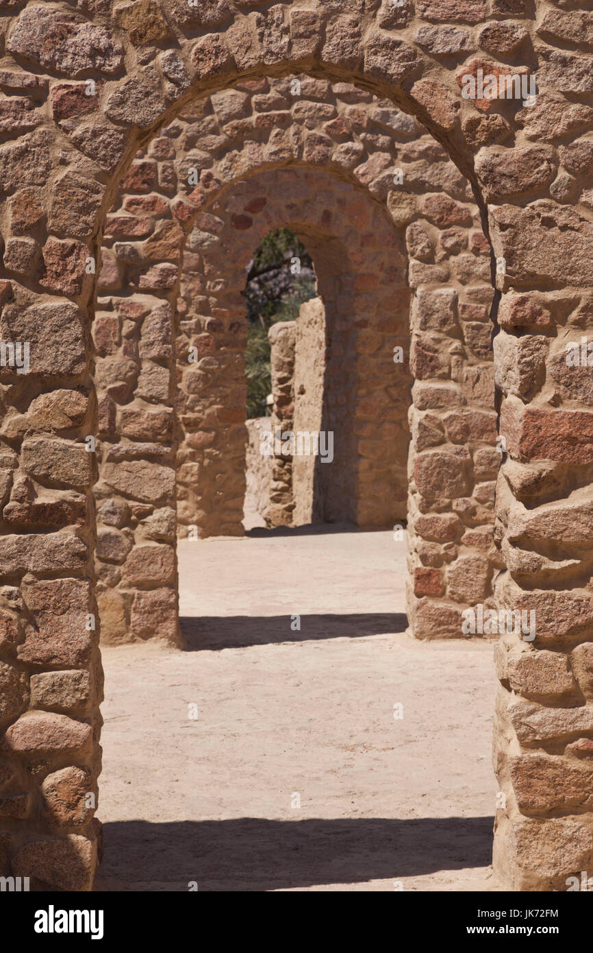 Aqaba, Jordanien Aqaba Fort, osmanische Festung, Torbögen Stockfoto