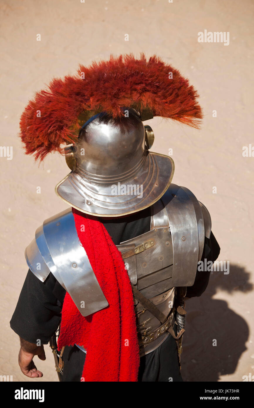 Jordan, Jerash, Roman Army und Chariot Erfahrung, Römerzeit militärischen Show, NR Stockfoto
