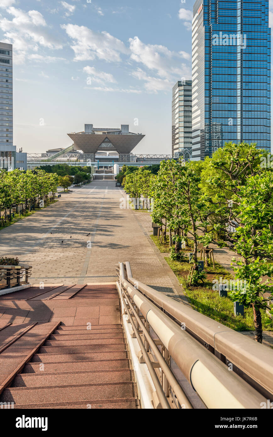 Tokyo Big Sight ist offiziell als Tokyo International Exhibition Centre bekannt, ein Tagungs- und Ausstellungszentrum in Tokyo Ariake, Japan Stockfoto