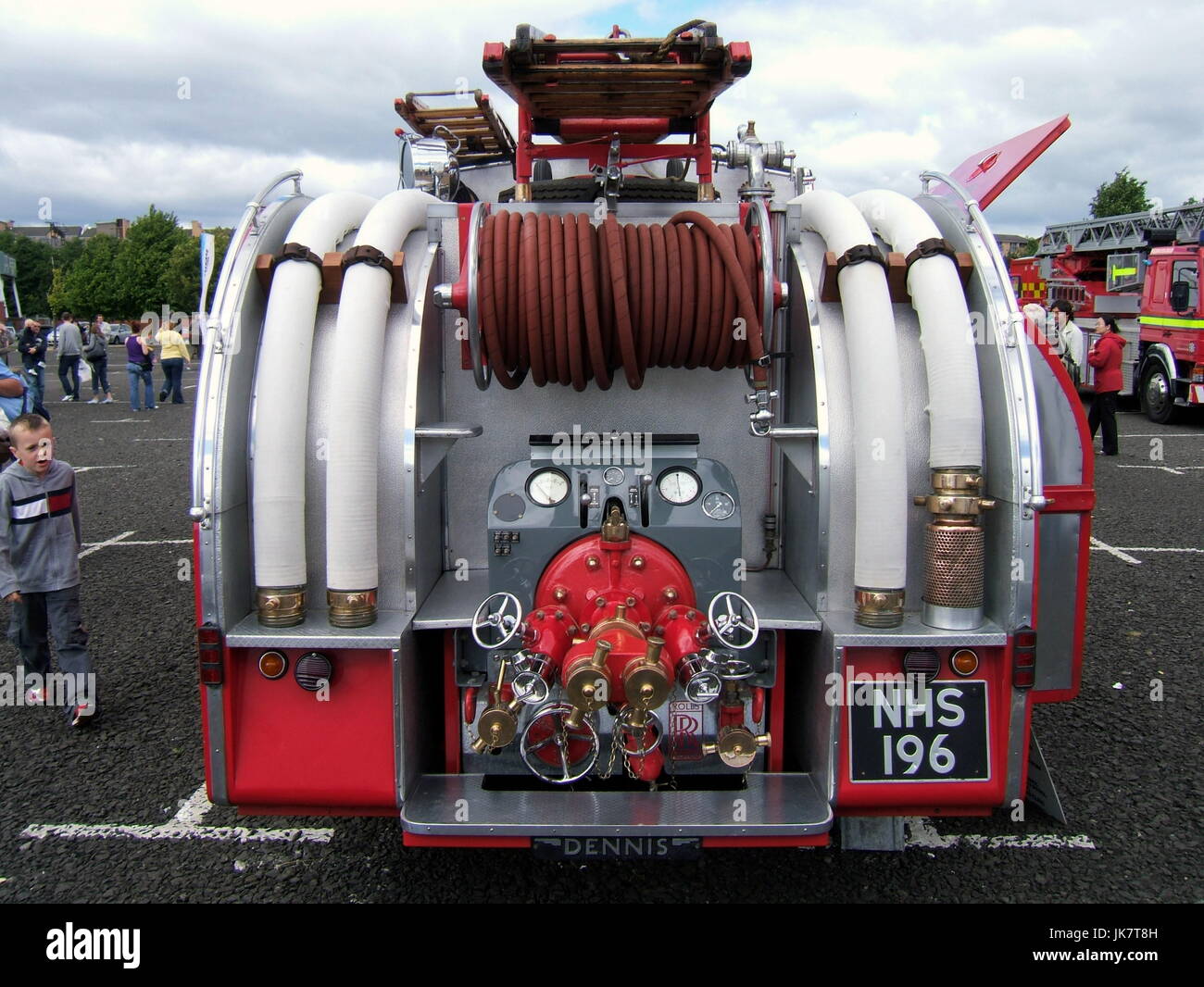 Strathclyde Feuerwehr Erhaltung Gruppe Gesellschaft Vintage Apparate- und Motorenbaus Feuershow Stockfoto