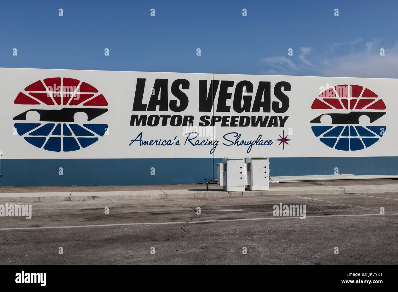 Las Vegas - ca. Juli 2017: Las Vegas Motor Speedway. LVMS beherbergt NASCAR und NHRA Veranstaltungen einschließlich der Pennzoil 400 V Stockfoto