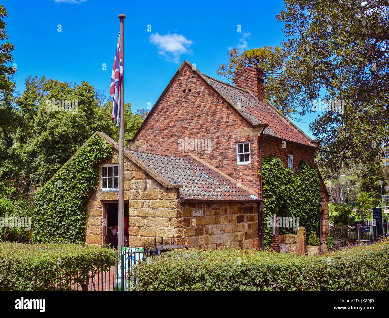 Historische Kapitän Cook Cottage - Melbourne, Australien Stockfoto