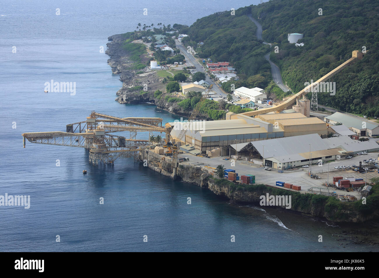 Flying Fish Cove auf Christmas Island, eine australische Territorium im Indischen Ozean Stockfoto