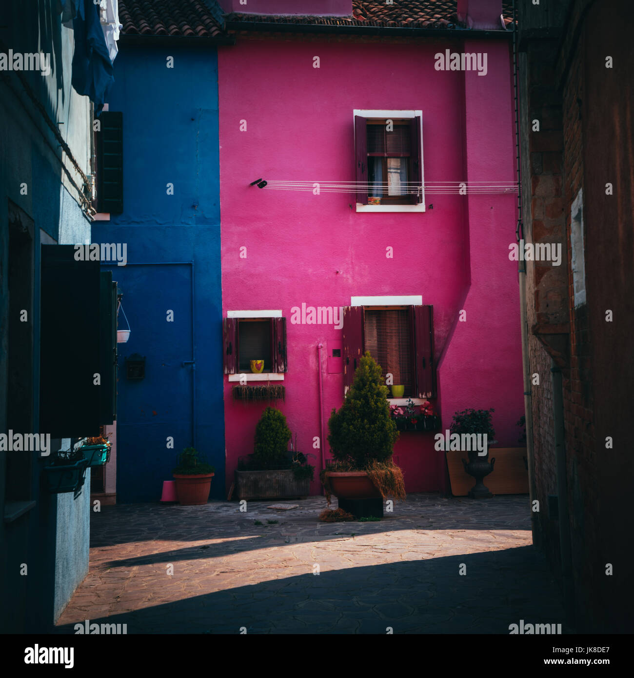 Bunte Häuser in Burano Insel in Venedig, Italien Stockfoto
