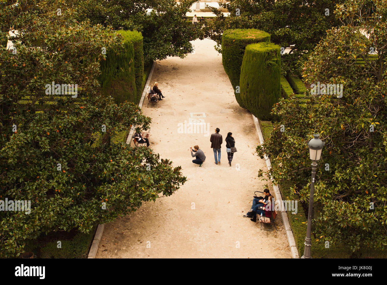 Spanien, Madrid, Centro Region, Jardines de Sabatini Gärten Stockfoto