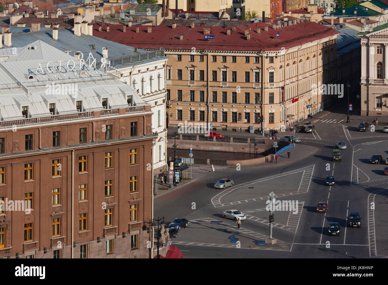 Russland, Sankt Petersburg, Center, erhöhten Blick auf das Hotel Astoria von St. Isaac Cathedral Stockfoto
