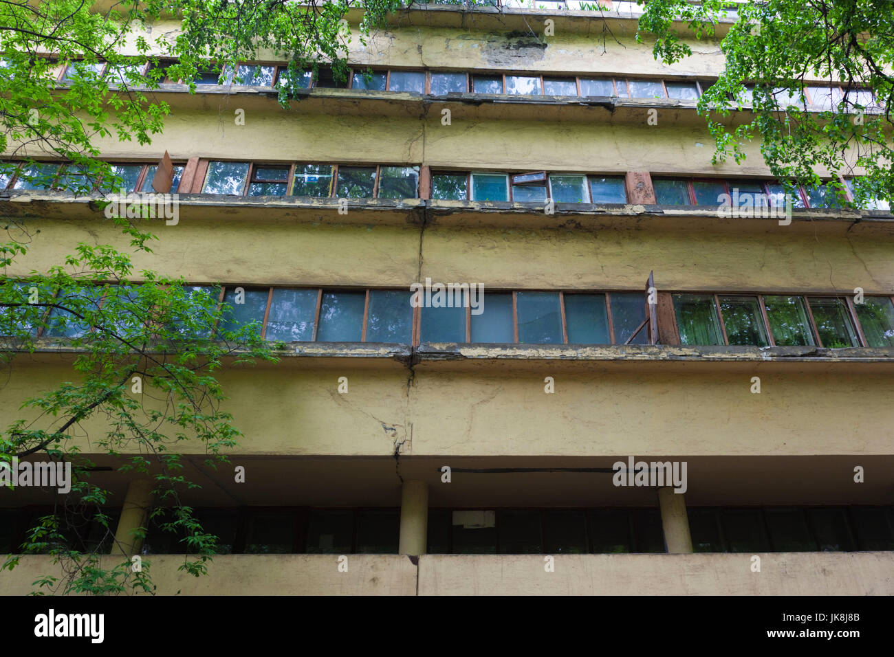 Russland, Oblast Moskau, Moskau, Presnya-Bereich, Narkomfim Gebäude, entworfen im Jahre 1930 durch die Architekten, Ginzburg und Narkomfim, bewundert von Le Corbusier Stockfoto