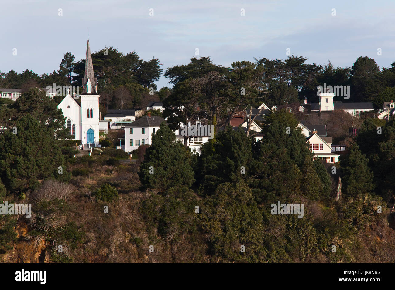 USA, California, Northern California, Nordküste, Mendocino, Blick auf die Stadt Stockfoto