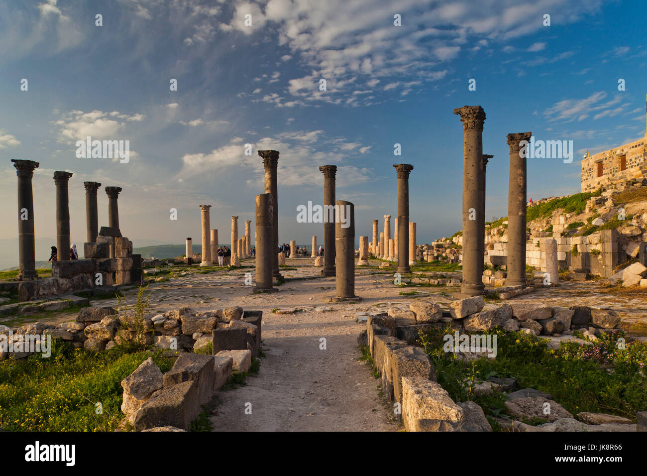 Jordan, Umm Qais Gadara, Ruinen der alten jüdischen und römischen Stadt Stockfoto