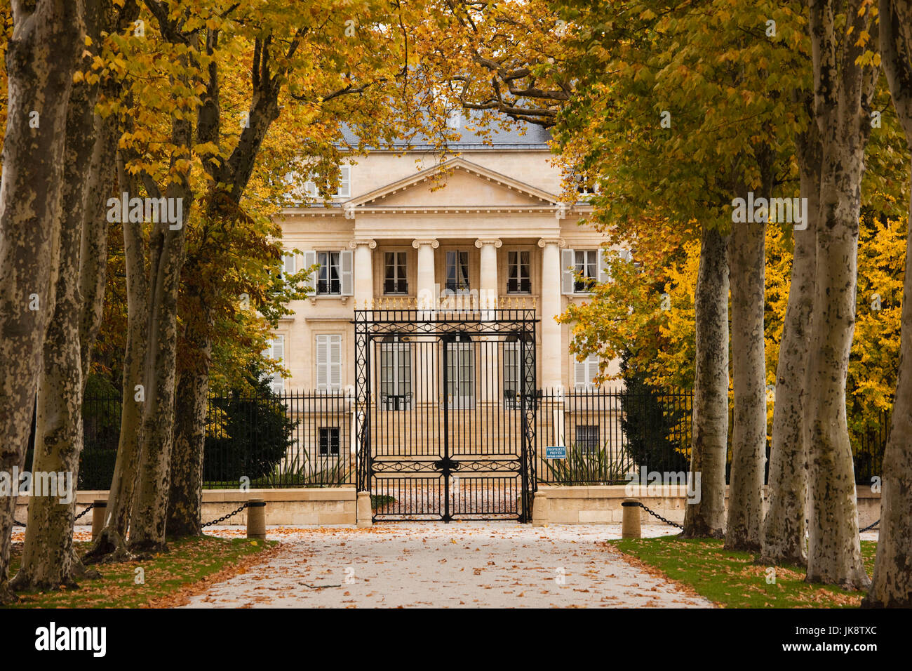 Frankreich, Region Aquitanien, Gironde Abteilung, Haute Medoc Bereich, Margaux, Chateaux Margaux Immobilien Stockfoto